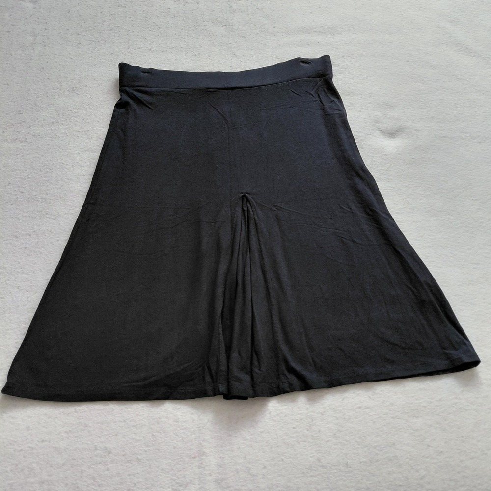 Boden Black A Line High Waist Skirt Size 12L Stretch Soft Knit Pull On Classic